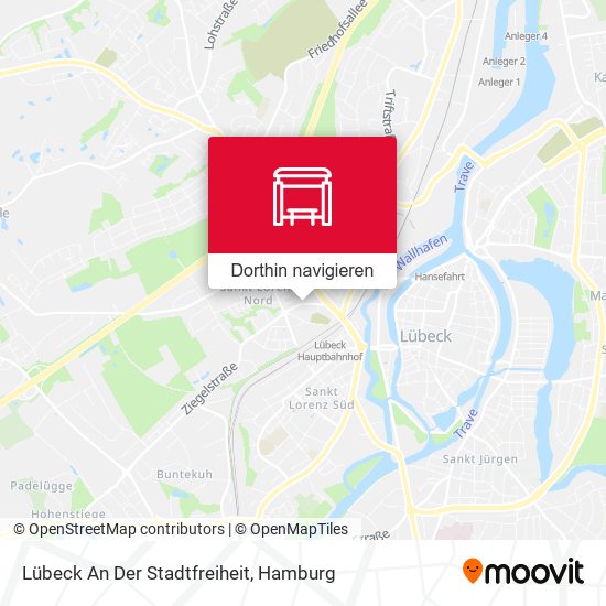 Lübeck An Der Stadtfreiheit Karte