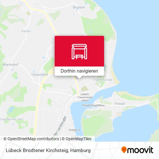 Lübeck Brodtener Kirchsteig Karte