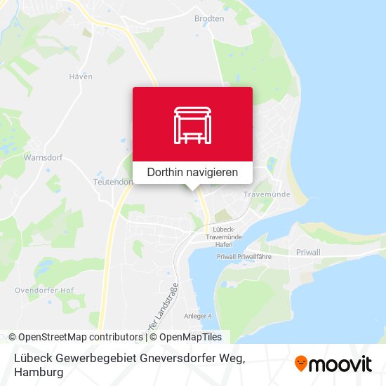 Lübeck Gewerbegebiet Gneversdorfer Weg Karte