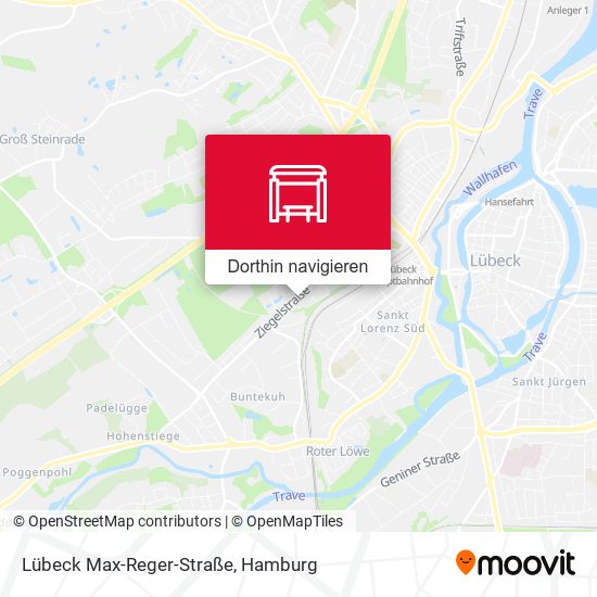 Lübeck Max-Reger-Straße Karte