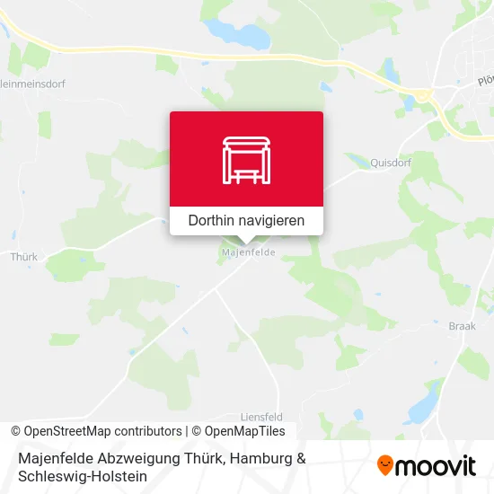 Majenfelde Abzweigung Thürk Karte