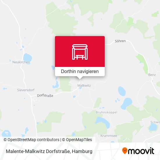 Malente-Malkwitz Dorfstraße Karte