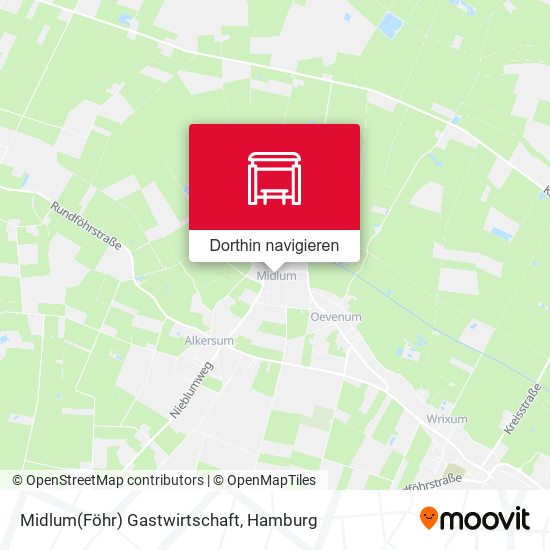 Midlum(Föhr) Gastwirtschaft Karte