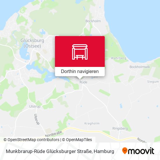 Munkbrarup-Rüde Glücksburger Straße Karte