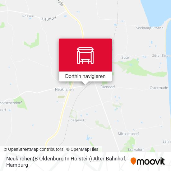 Neukirchen(B Oldenburg In Holstein) Alter Bahnhof Karte