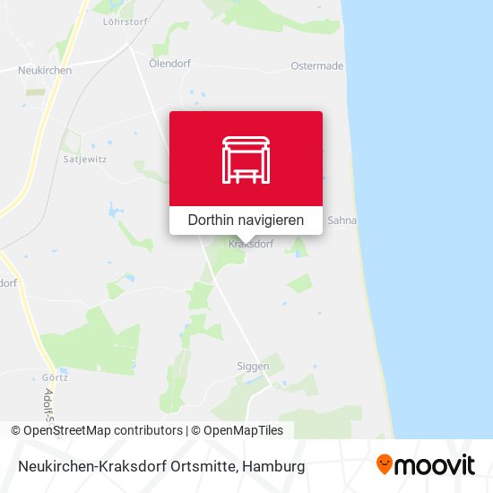 Neukirchen-Kraksdorf Ortsmitte Karte