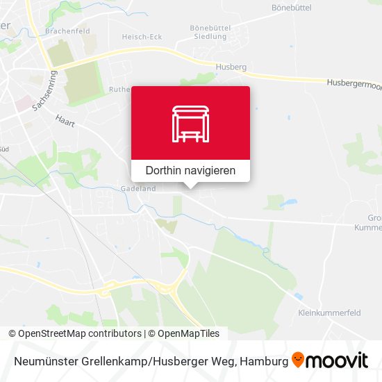 Neumünster Grellenkamp / Husberger Weg Karte