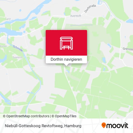 Niebüll-Gotteskoog Revtoftweg Karte