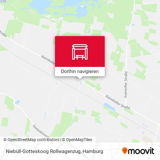 Niebüll-Gotteskoog Rollwagenzug Karte
