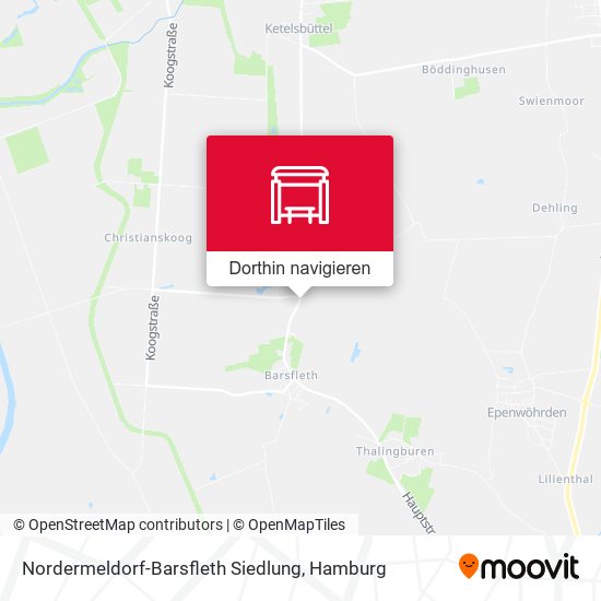Nordermeldorf-Barsfleth Siedlung Karte