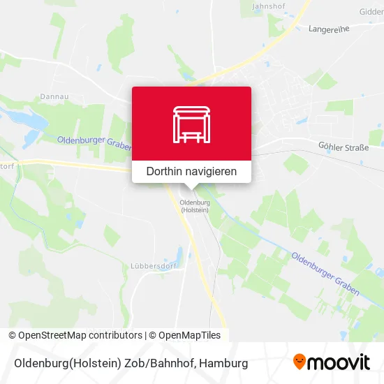 Oldenburg(Holstein) Zob / Bahnhof Karte