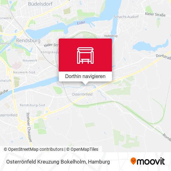 Osterrönfeld Kreuzung Bokelholm Karte