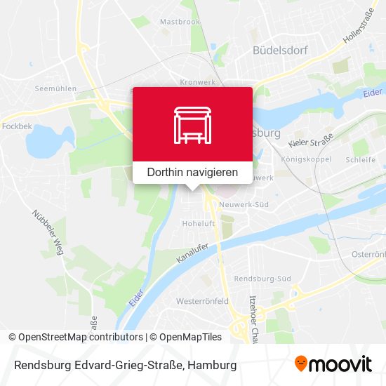 Rendsburg Edvard-Grieg-Straße Karte