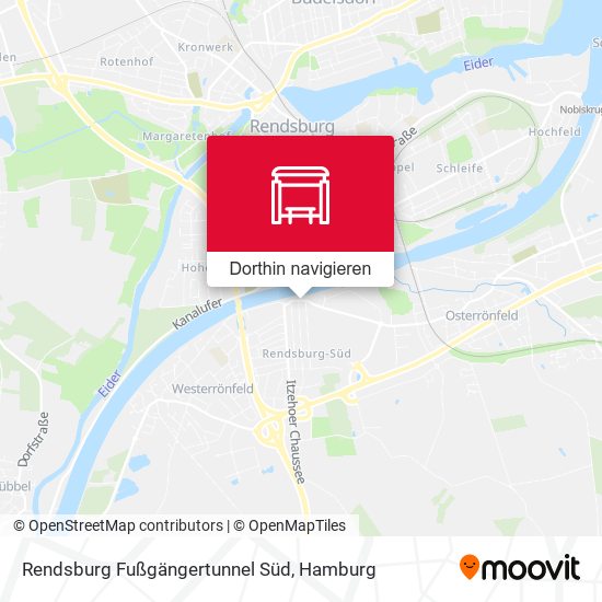 Rendsburg Fußgängertunnel Süd Karte