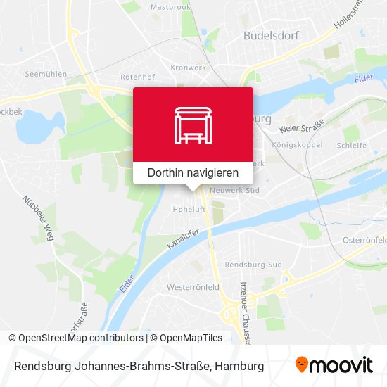 Rendsburg Johannes-Brahms-Straße Karte