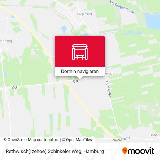 Rethwisch(Izehoe) Schinkeler Weg Karte