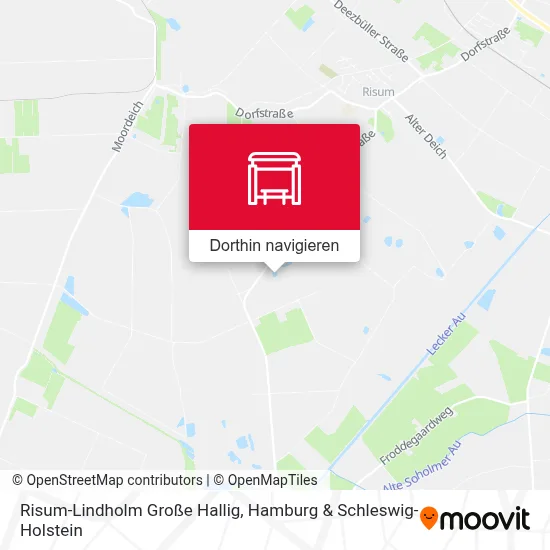 Risum-Lindholm Große Hallig Karte