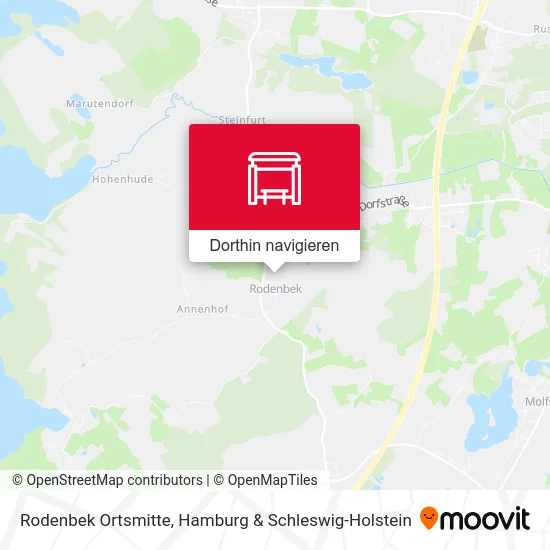 Rodenbek Ortsmitte Karte