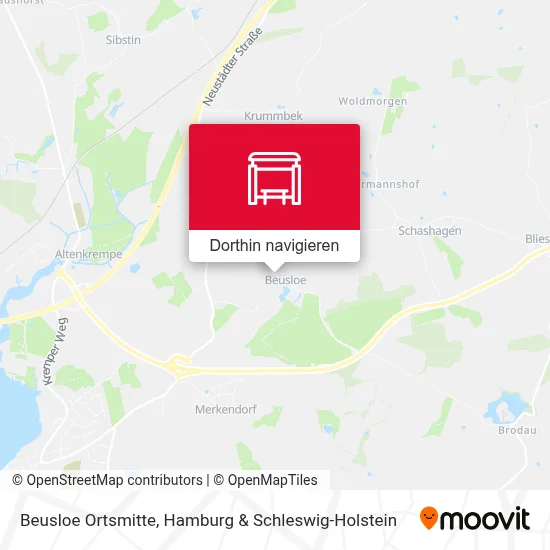 Beusloe Ortsmitte Karte