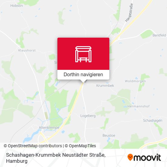 Schashagen-Krummbek Neustädter Straße Karte