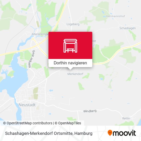 Schashagen-Merkendorf Ortsmitte Karte
