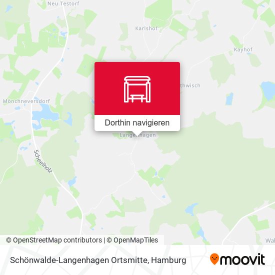 Schönwalde-Langenhagen Ortsmitte Karte