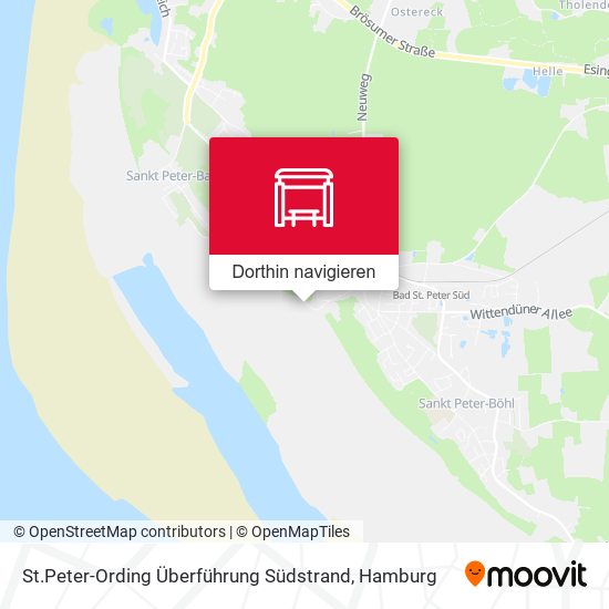 St.Peter-Ording Überführung Südstrand Karte