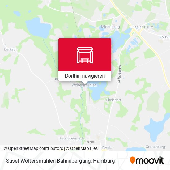 Süsel-Woltersmühlen Bahnübergang Karte