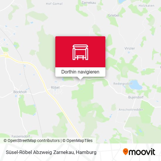 Süsel-Röbel Abzweig Zarnekau Karte