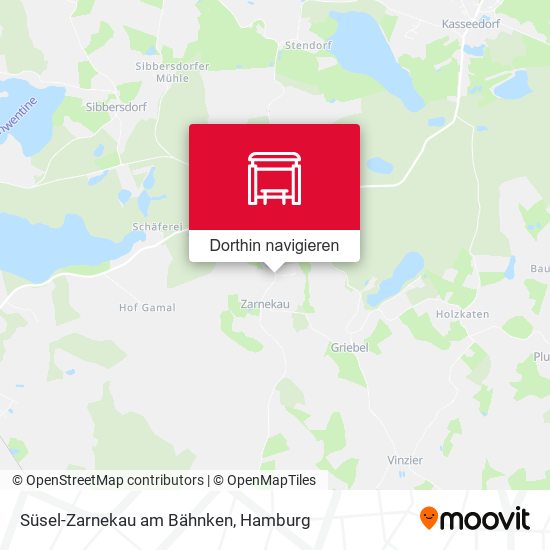 Süsel-Zarnekau am Bähnken Karte