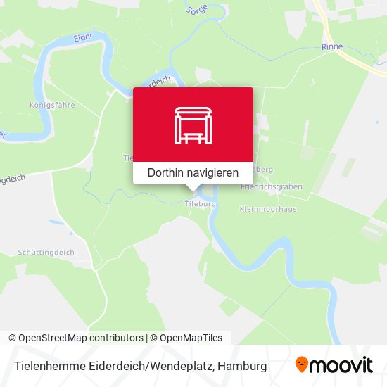 Tielenhemme Eiderdeich / Wendeplatz Karte
