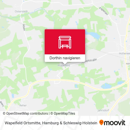 Wapelfeld Ortsmitte Karte