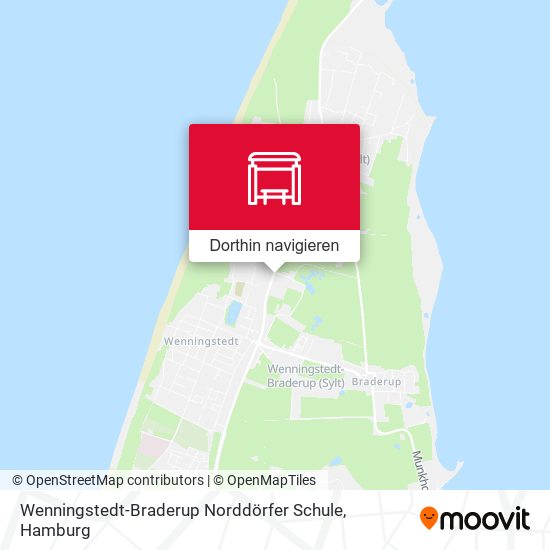Wenningstedt-Braderup Norddörfer Schule Karte