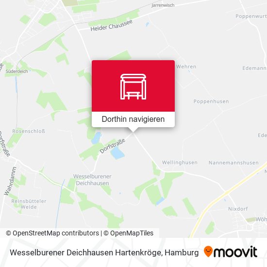 Wesselburener Deichhausen Hartenkröge Karte