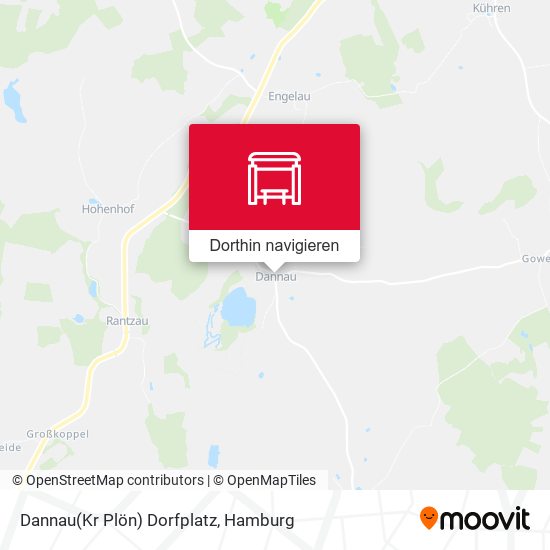 Dannau(Kr Plön) Dorfplatz Karte