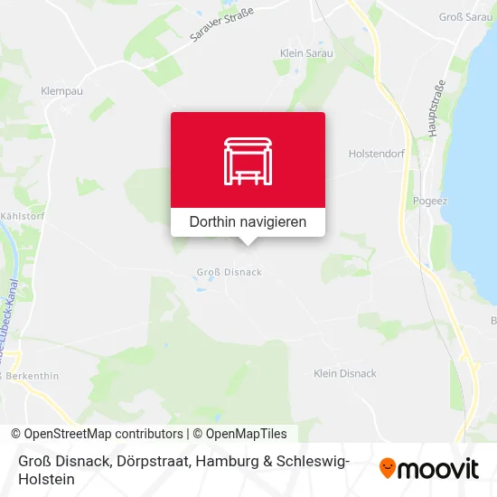 Groß Disnack, Dörpstraat Karte