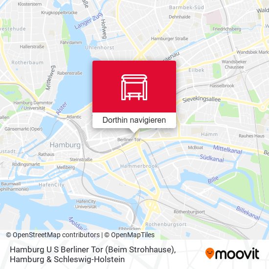Hamburg U S Berliner Tor (Beim Strohhause) Karte