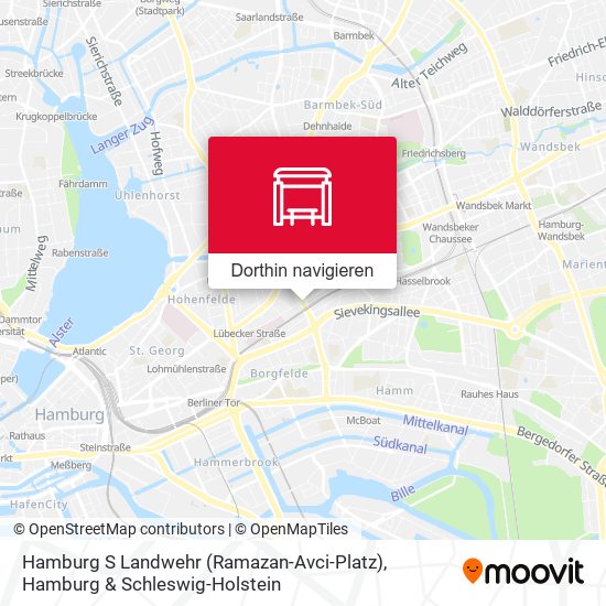 Hamburg S Landwehr (Ramazan-Avci-Platz) Karte