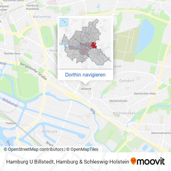 Hamburg U Billstedt Karte