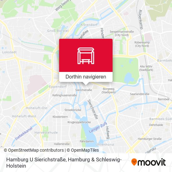 Hamburg U Sierichstraße Karte