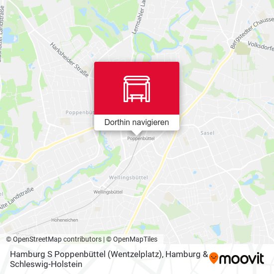 Hamburg S Poppenbüttel (Wentzelplatz) Karte