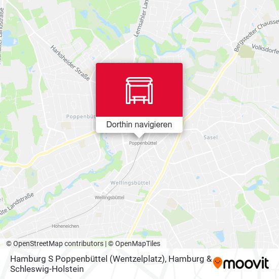 Hamburg S Poppenbüttel (Wentzelplatz) Karte