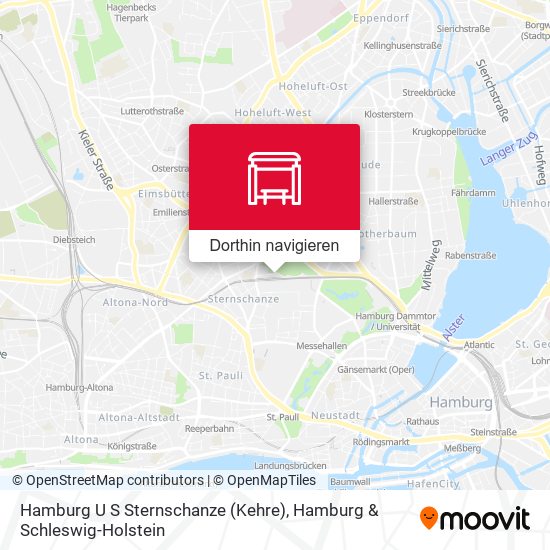 Hamburg U S Sternschanze (Kehre) Karte