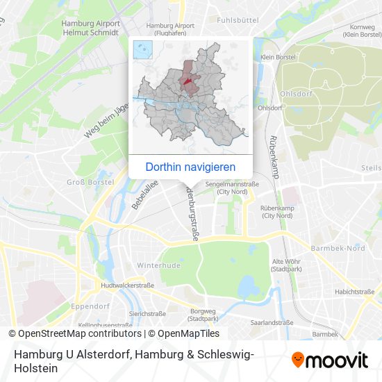 Hamburg U Alsterdorf Karte