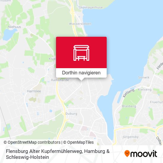 Flensburg Alter Kupfermühlenweg Karte