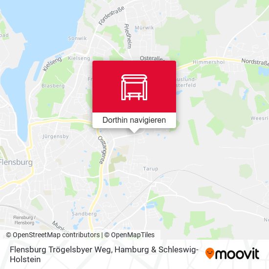 Flensburg Trögelsbyer Weg Karte