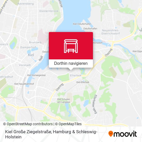 Kiel Große Ziegelstraße Karte