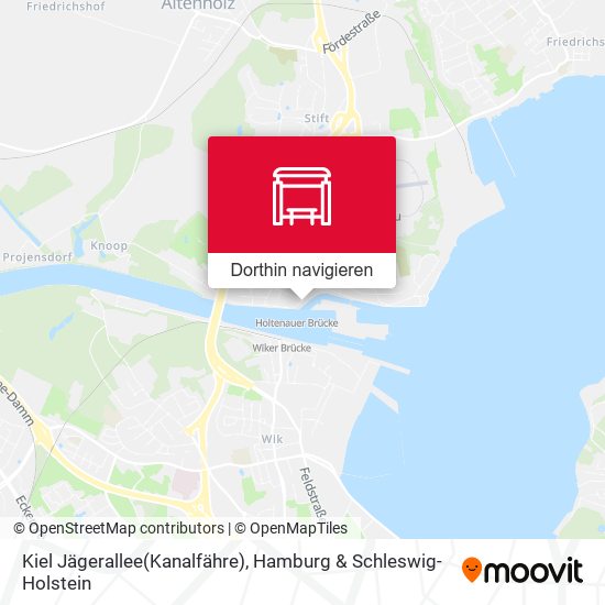 Kiel Jägerallee(Kanalfähre) Karte