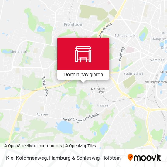 Kiel Kolonnenweg Karte