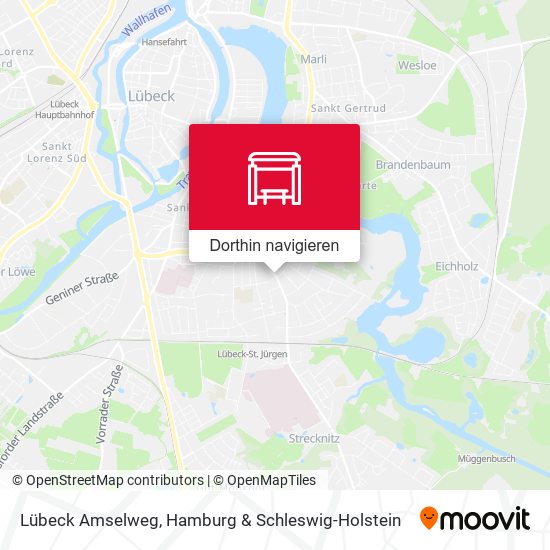 Lübeck Amselweg Karte